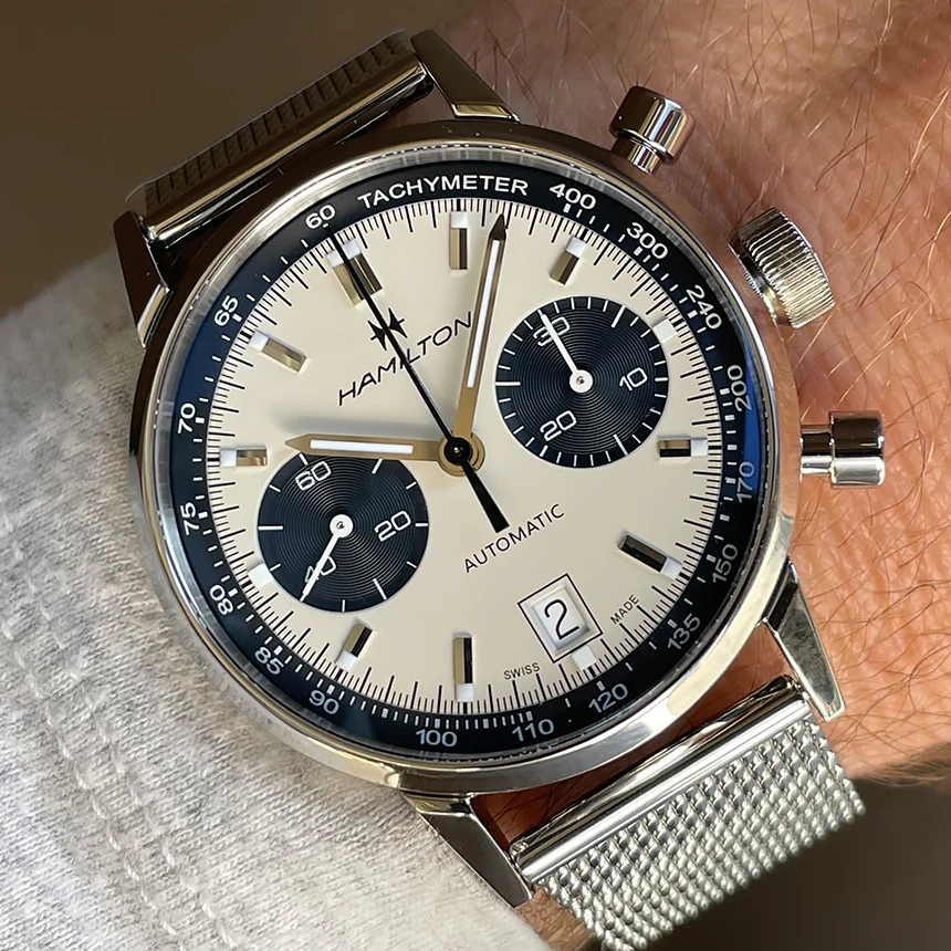 Hamilton - American Classic 40 mm Intra-Matic Automatic Chronograph Panda Dial - H38416111 - Image 3