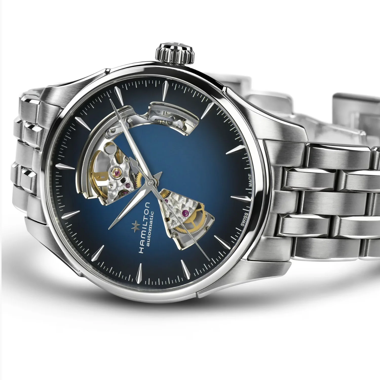 Hamilton - Jazzmaster 40 mm Open Heart Automatic Blue Dial - H32675140 - Image 2
