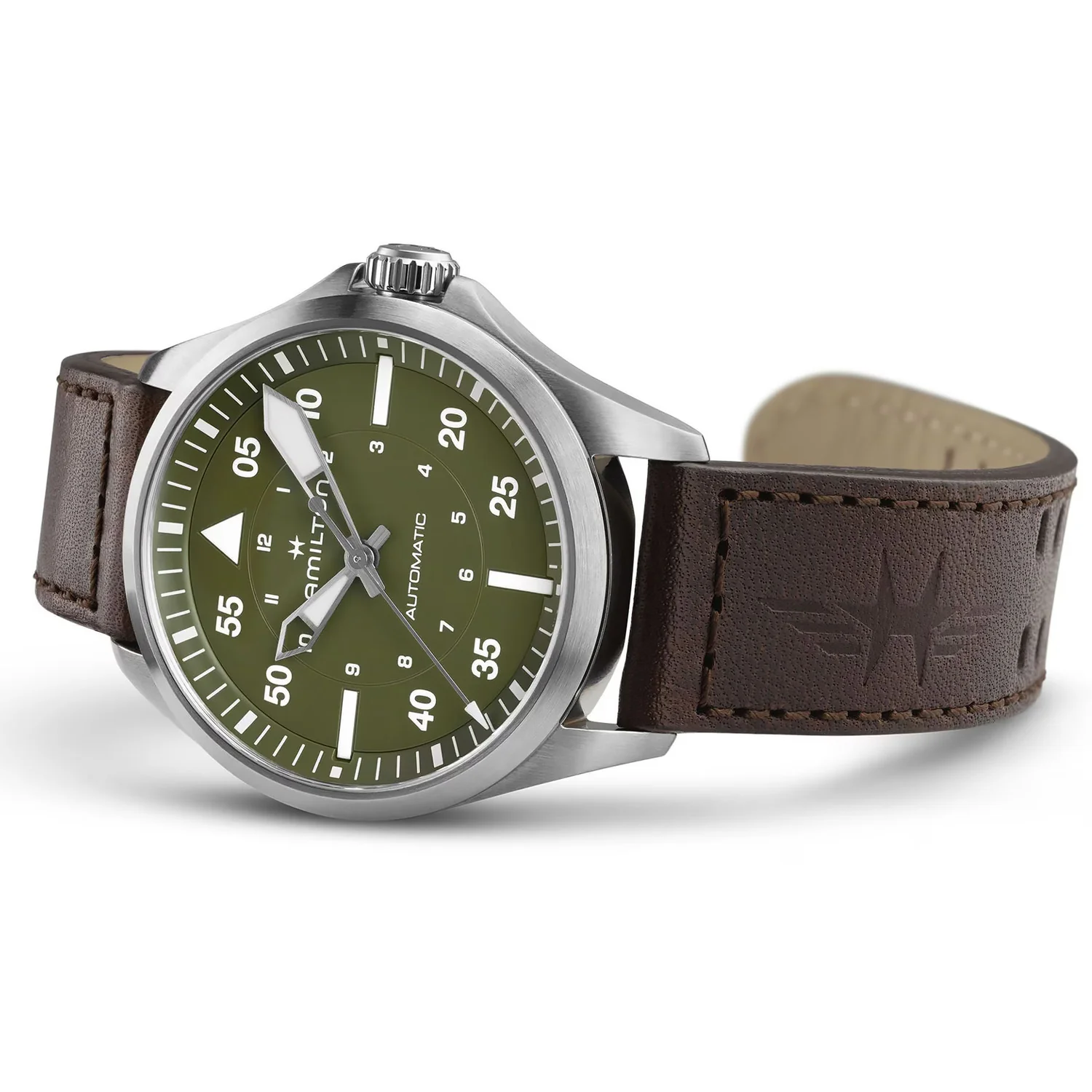 Hamilton - Khaki Aviation Pilot Automatic 39 mm Olive Green Dial - H76305560 - Image 2