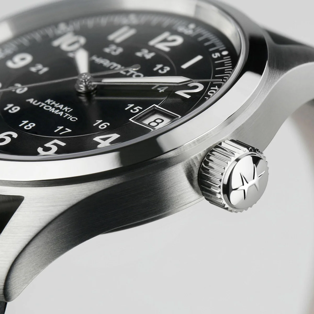 Hamilton - Khaki Field 38 mm Automatic Stainless Black Dial Date - H70455733 - Image 3