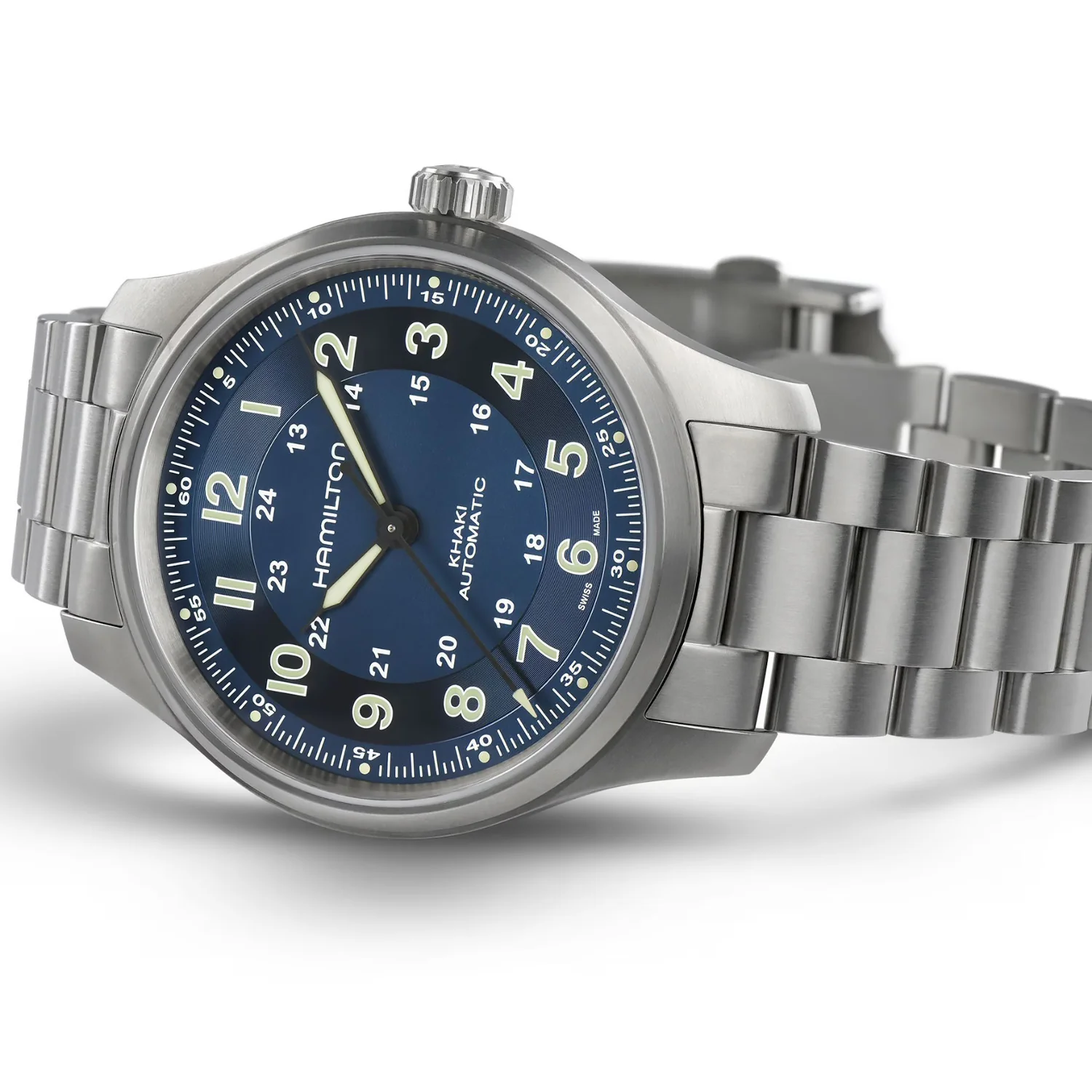 Hamilton - Khaki Field 42 mm Titanium Automatic Bracelet - H70545140 - Image 4