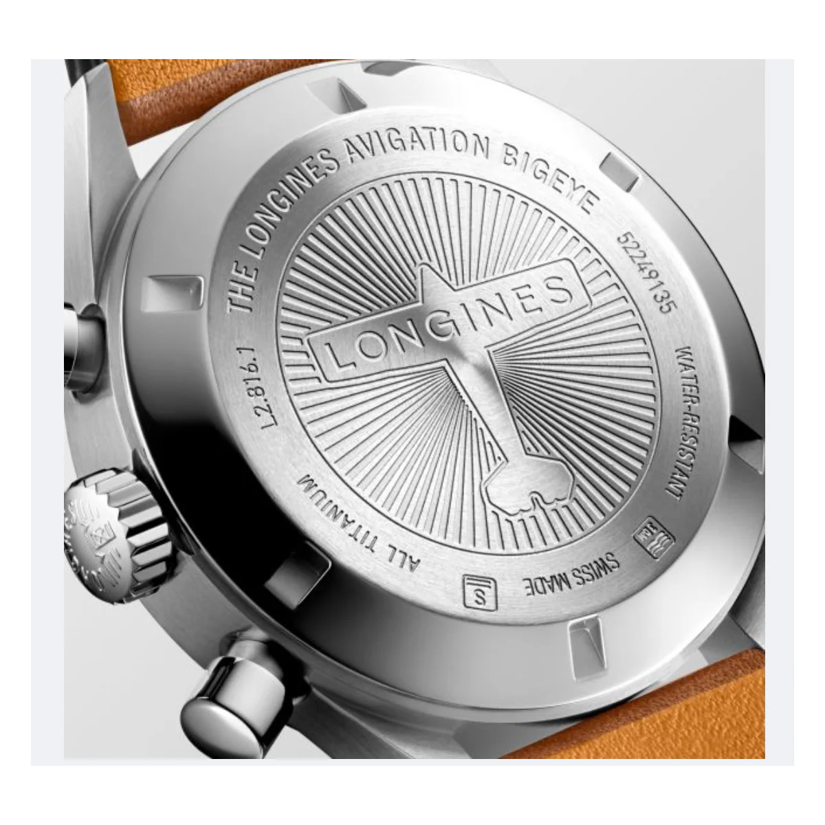 Longines - Spirit Avigation 41 mm Titanium Chronograph BigEye Blue Dial - L28161932 - Image 2