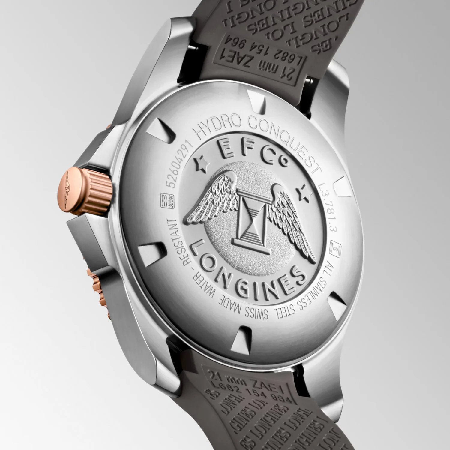 Longines - HydroConquest 41 mm Gray Dial Two-Tone Bezel - L37813789 - Image 4
