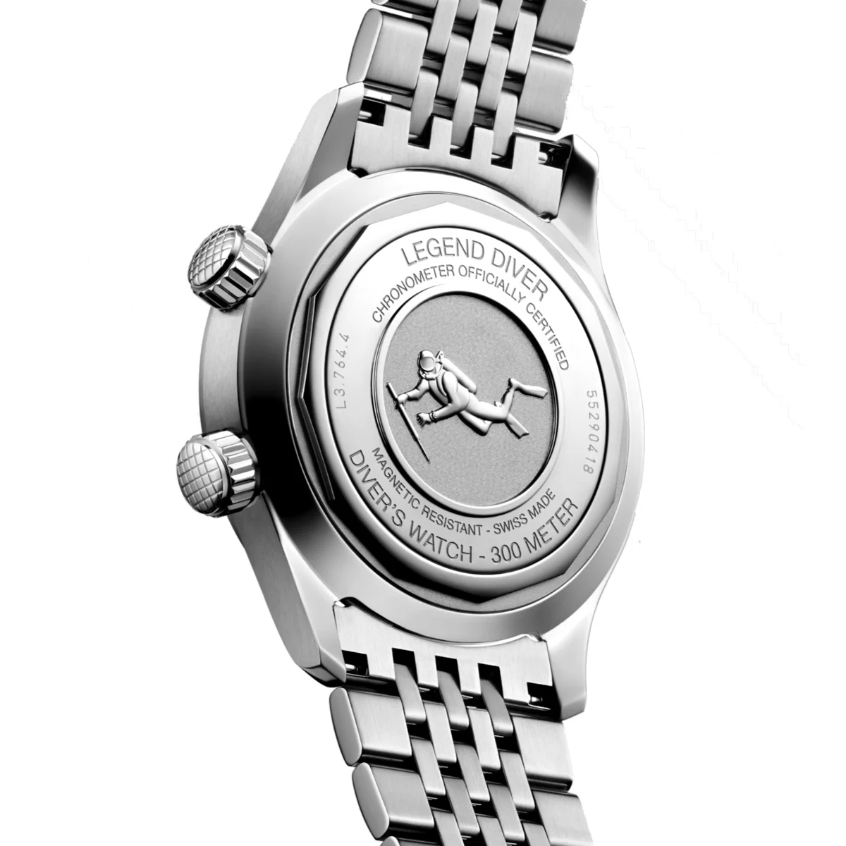 Longines - Legend Diver 39 mm Blue Dial Steel Bracelet - L37644906 - Image 2