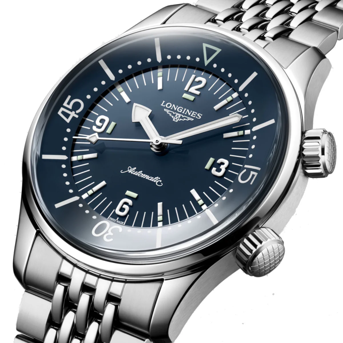 Longines - Legend Diver 39 mm Blue Dial Steel Bracelet - L37644906 - Image 3