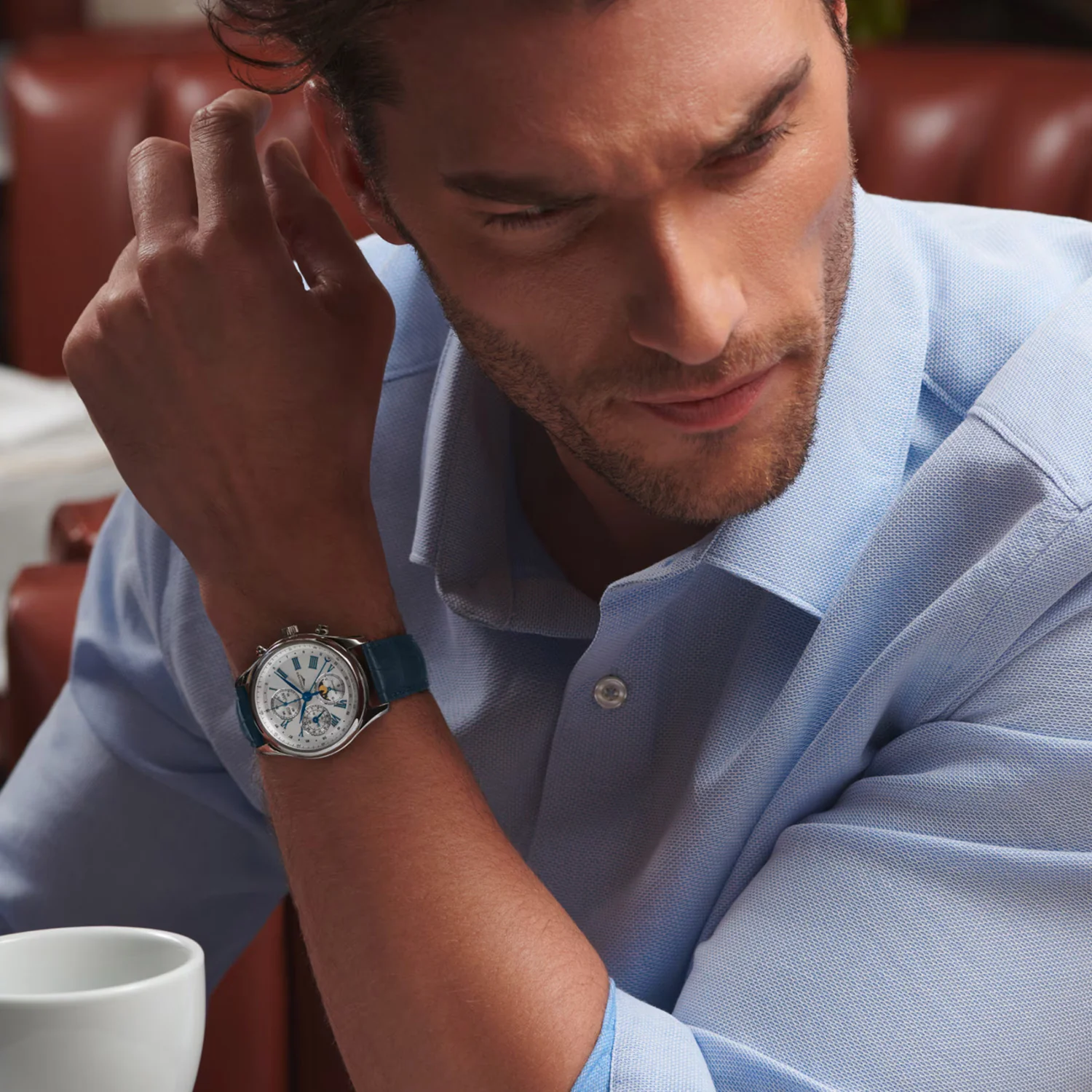 Longines - Master Collection 42 mm Moon Phase Triple Calendar Chronograph - L27734712 - Image 3