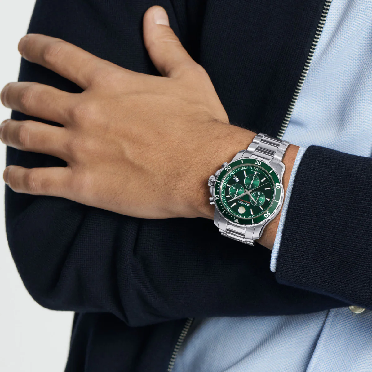 Movado - 800 Series 42 mm Performance Case Green Chronograph Dial - 2600179 - Image 4