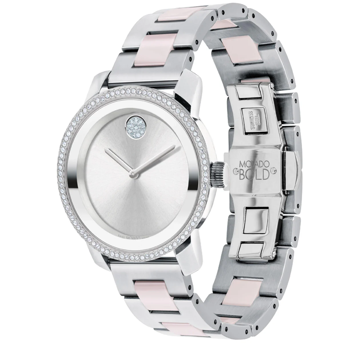 Movado - Bold Ceramic Pink Gold Steel Case & Crystal Dial - 3600784 - Image 2