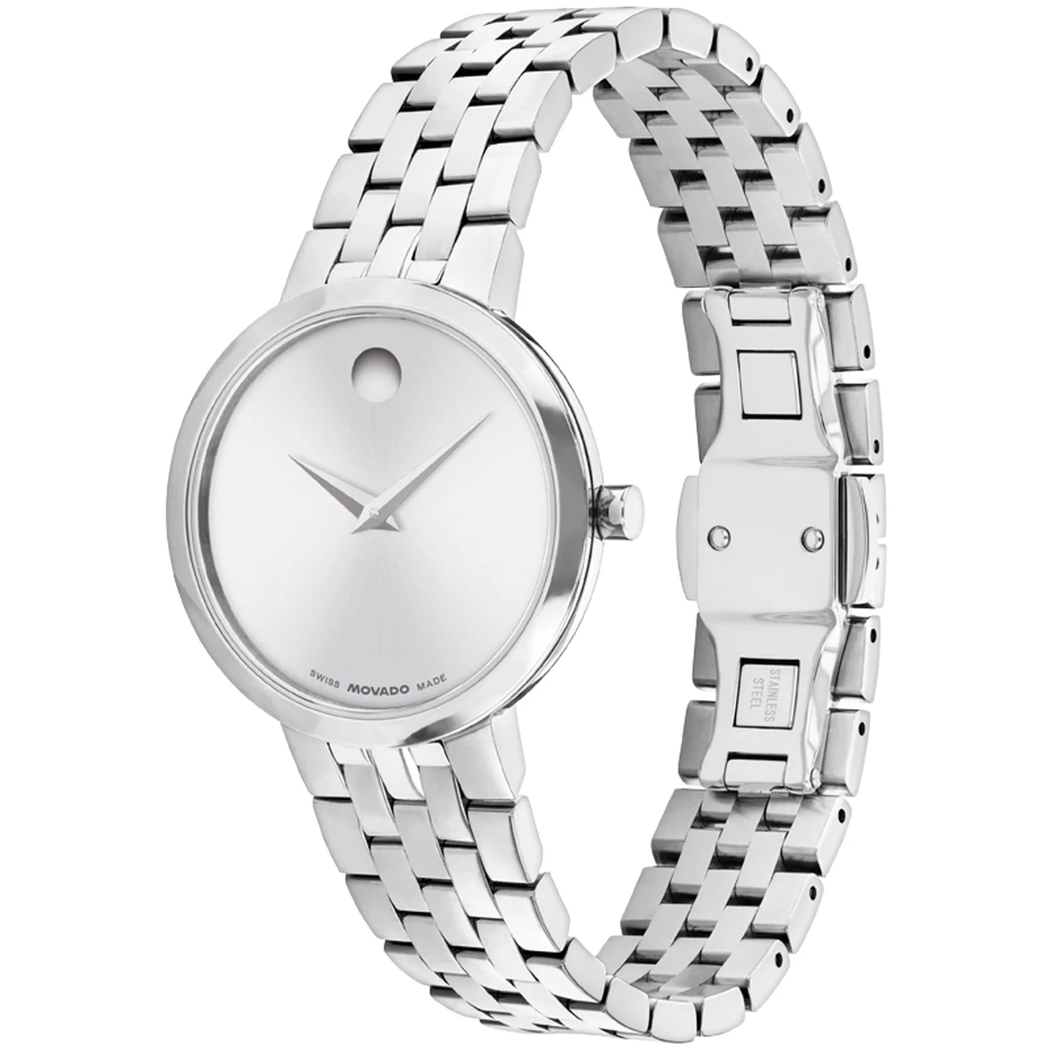Movado - Museum Classic 29.5 mm Women's Silver White Sunray Dial - 0608004 - Image 2