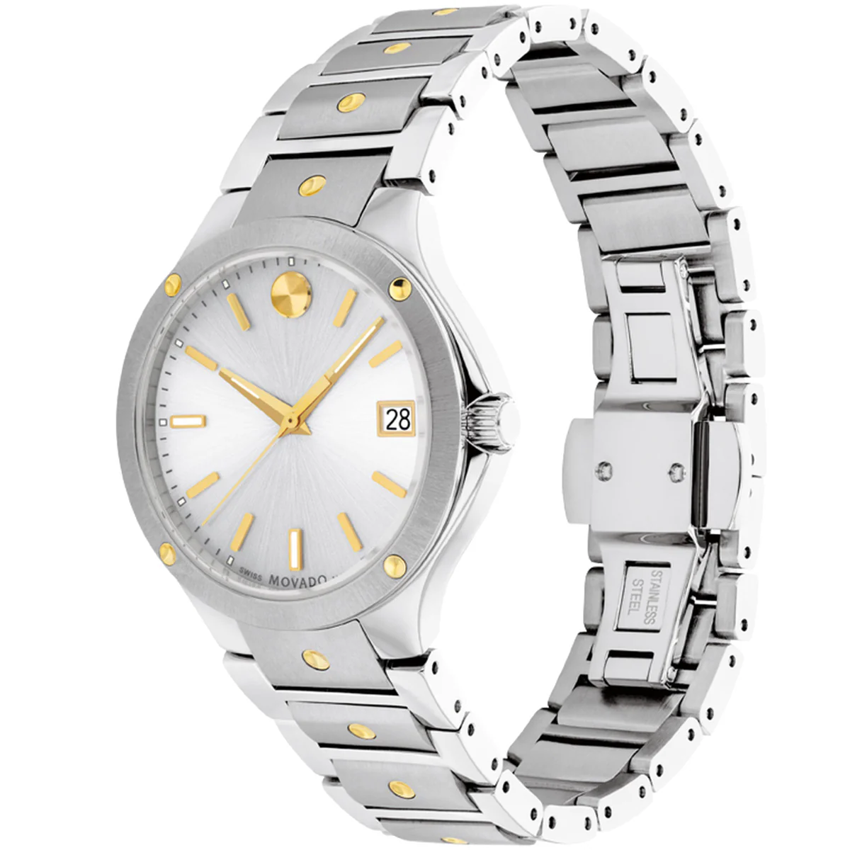 Movado - SE 32 mm Stainless Case & Bracelet Yellow Gold PVD Accents - 0607516 - Image 2