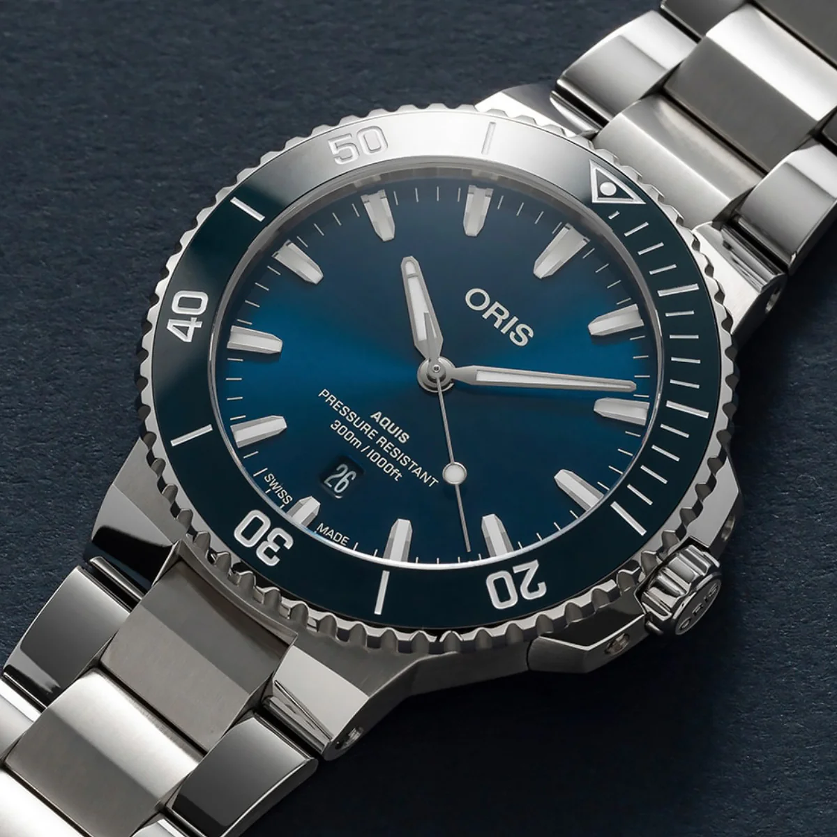 Oris - Aquis 43.5 mm Blue Dial Stainless Steel - 01733778941350782304PEB - Image 4