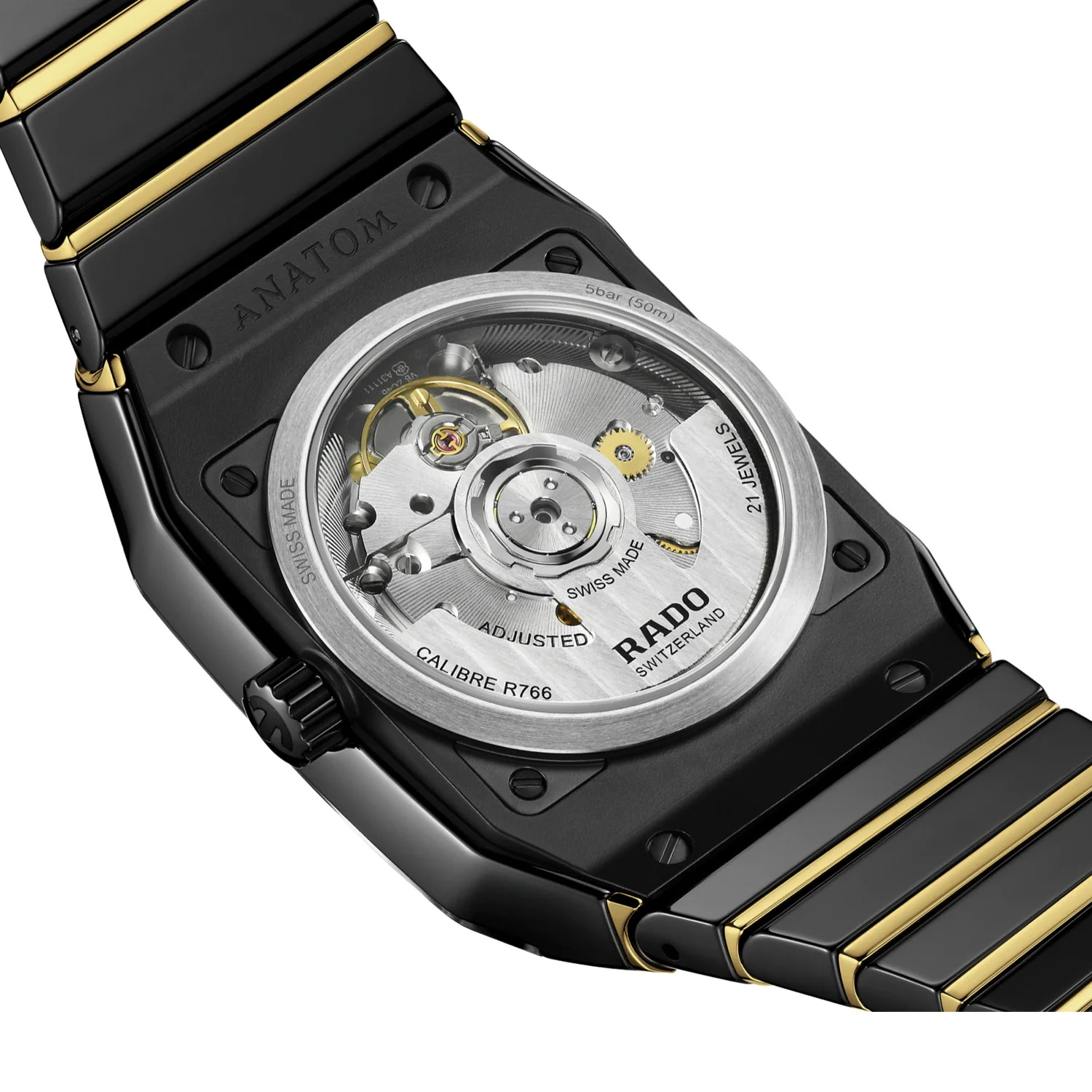 Rado - Anatom 32.5 mm Automatic Ceramic Gold PVD Case - R10200152 - Image 3