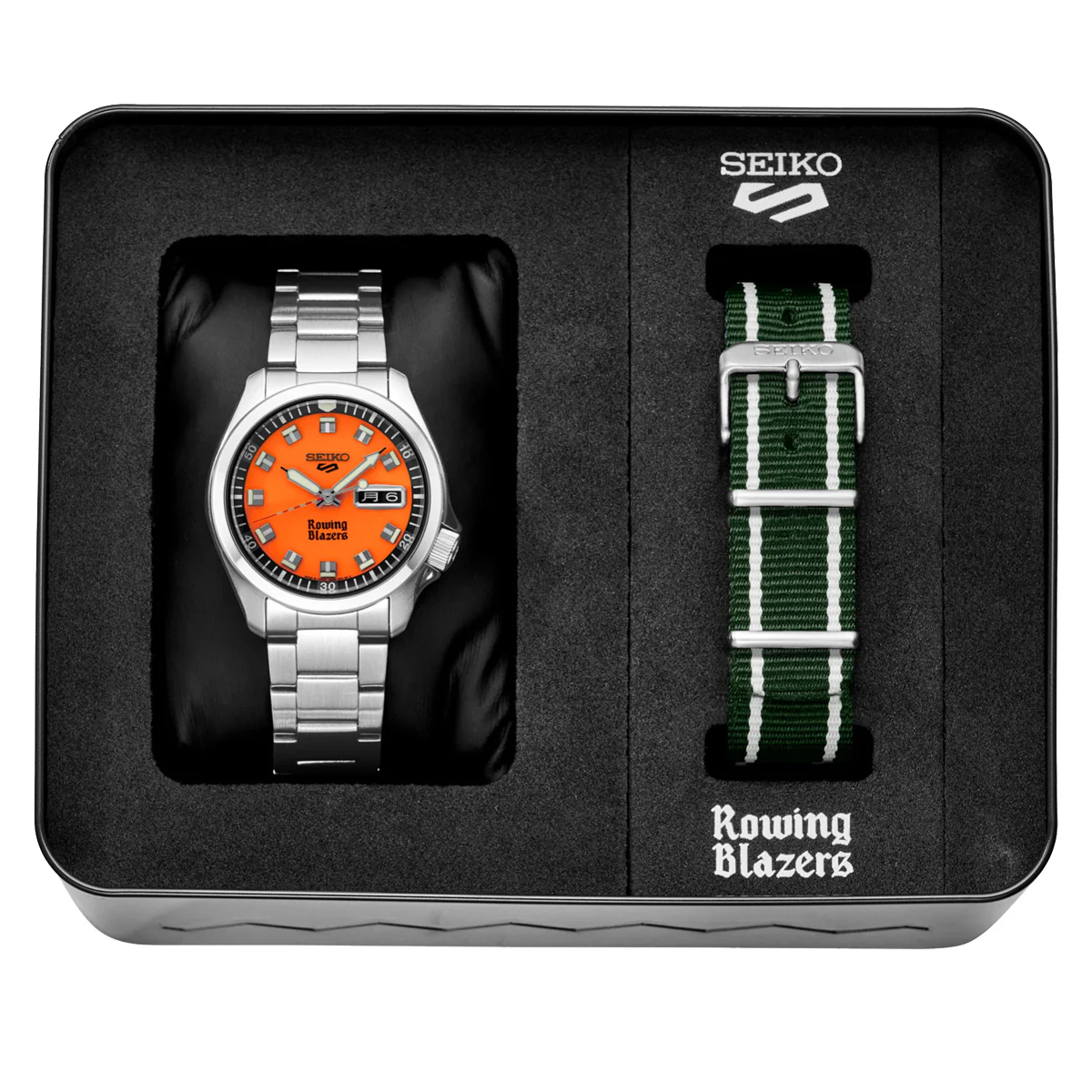Seiko - 5 Sports Rowing Blazers Collaboration Orange Limited Edition - SRPJ57 - Image 4