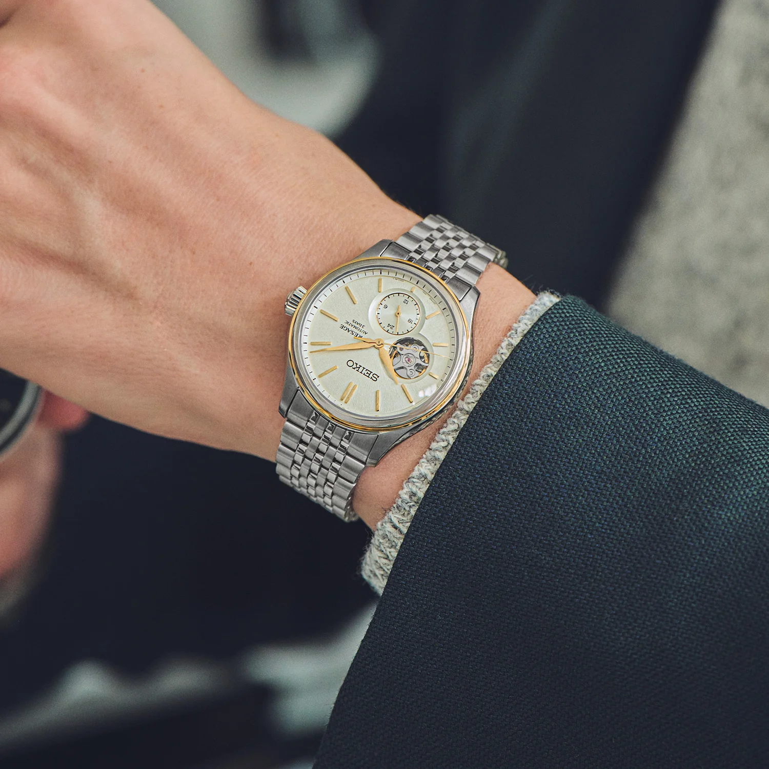 Seiko - Presage Classic Open Heart “Shiro-Iro” Silk Dial - SPB480 - Image 4