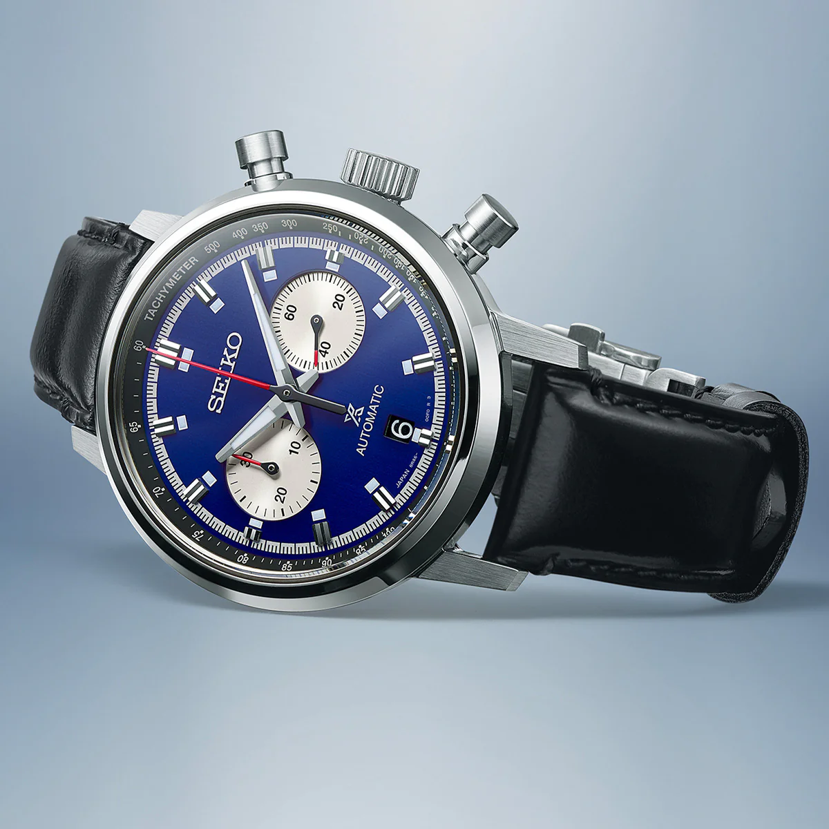 Seiko - Speedtimer Automatic Chronograph Blue Dial Steel Case & Bracelet - SRQ043 - Image 4