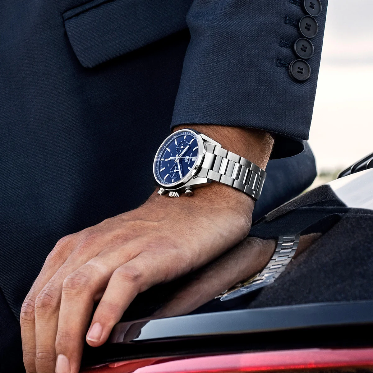 TAG Heuer - Carrera 42 mm Blue Dial Automatic Chronograph - CBN2011.BA0642 - Image 7