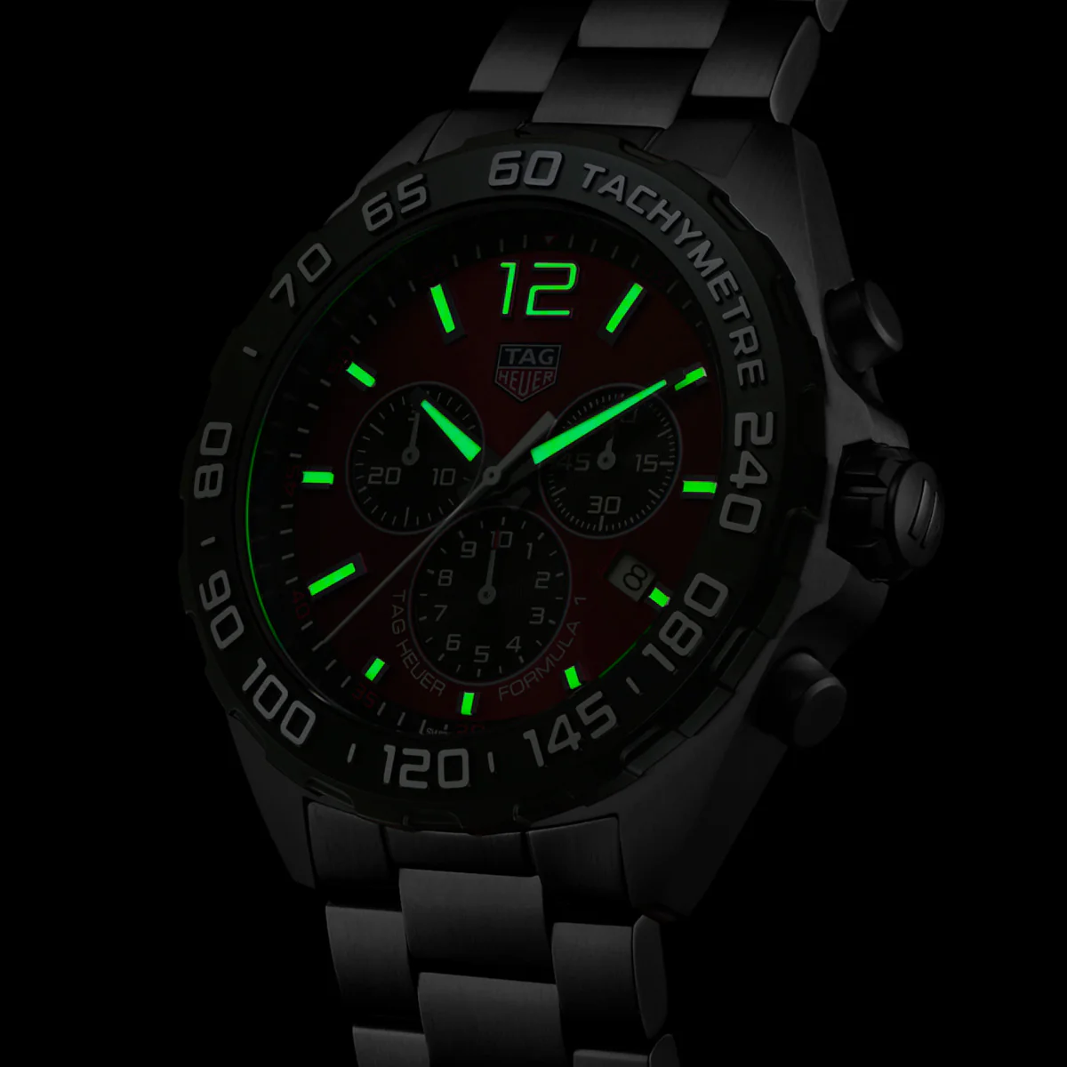 TAG Heuer - Formula 1 Chronograph 43 mm Green Dial Steel Bracelet - CAZ101AP.BA0842 - Image 3