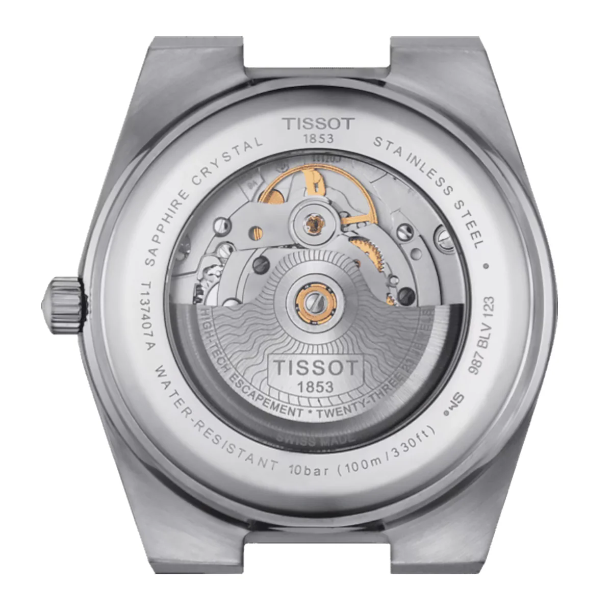 Tissot - PRX 40 mm Automatic Powermatic 80 Black Waffle Dial - T1374071105100 - Image 2