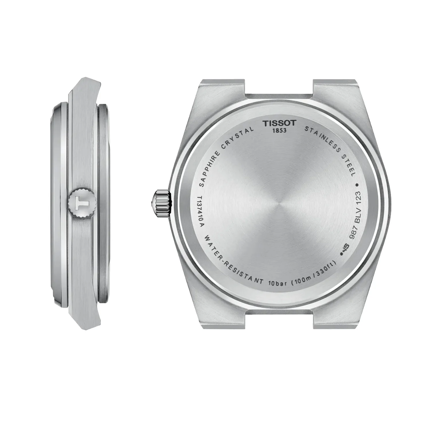 Tissot - PRX 40 mm Quartz White Dial Rubber Strap - T1374101701100 - Image 3